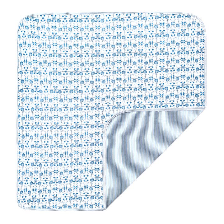Coastal Bloom Blue Hydrangeas Baby Blanket for wholesale on Faire