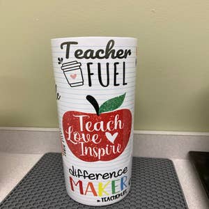 Teacher Apple Straw Topper
