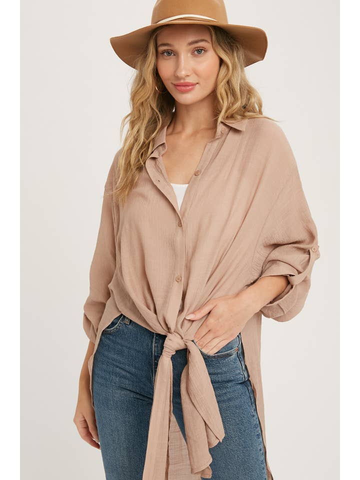 Bluivy – Camisa com botões no colarinho – Mulher por atacado – CAMISA DE PALANGRE VENTILADA COM BOTÕES44