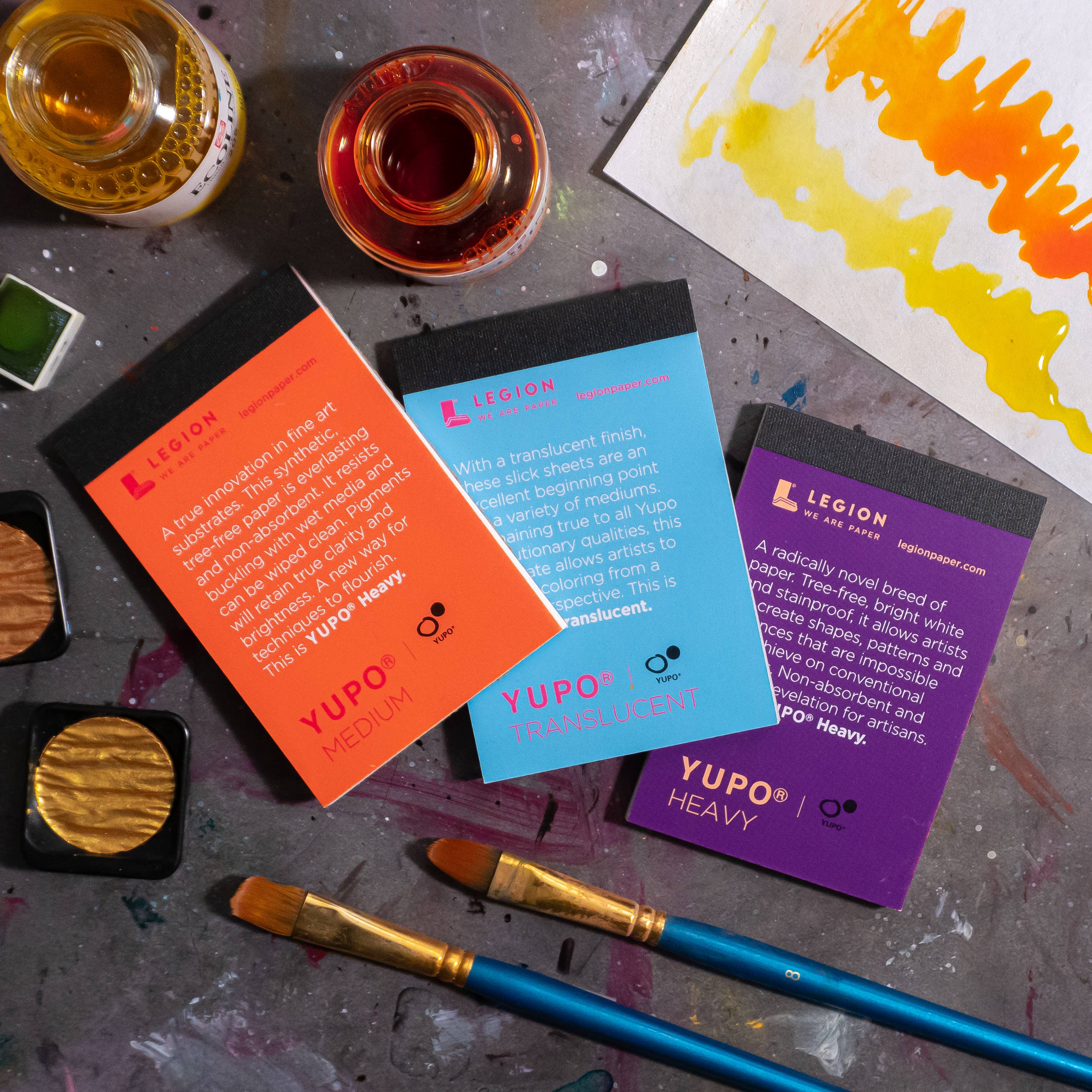 Legion Paper - Wholesale Sketchbook/Sketchpad - YUPO Medium Mini Pad - Watercolor, Alcohol Ink & Acrylic3