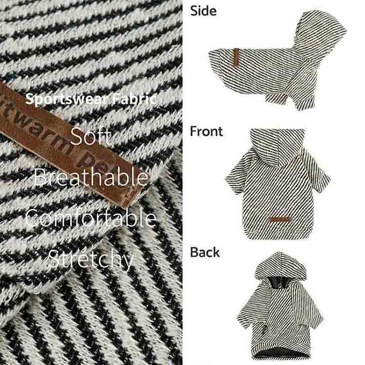 Fitwarm - Wholesale Pet Hoodie - Dog - Silver Striped Dog Hoodie6