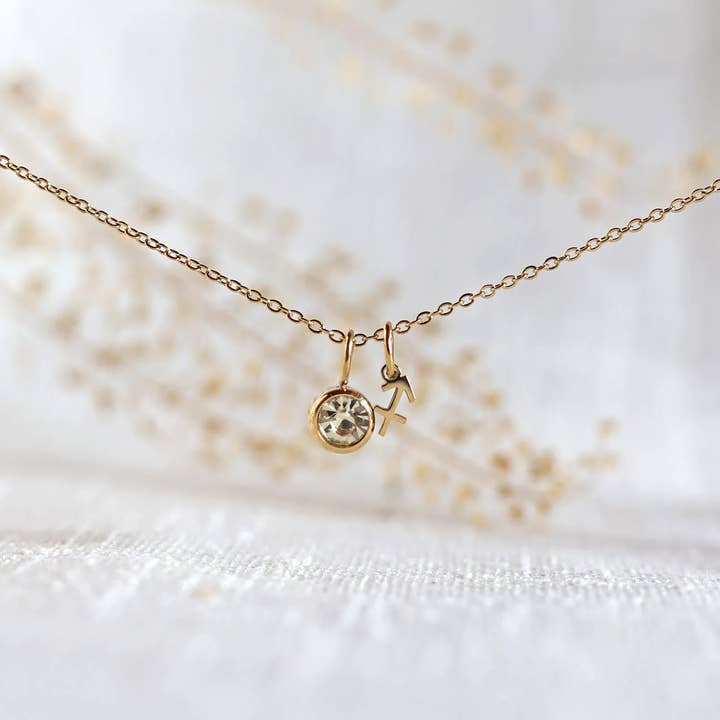 Visée Bijoux - Wholesale Pendant/Charm Necklace - Astro sign necklace and colored stone – My Identity7