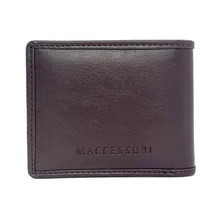 maccessori - Wholesale Wallet - Men's - Harris Tweed Bifold Wallet Blue Brown Check