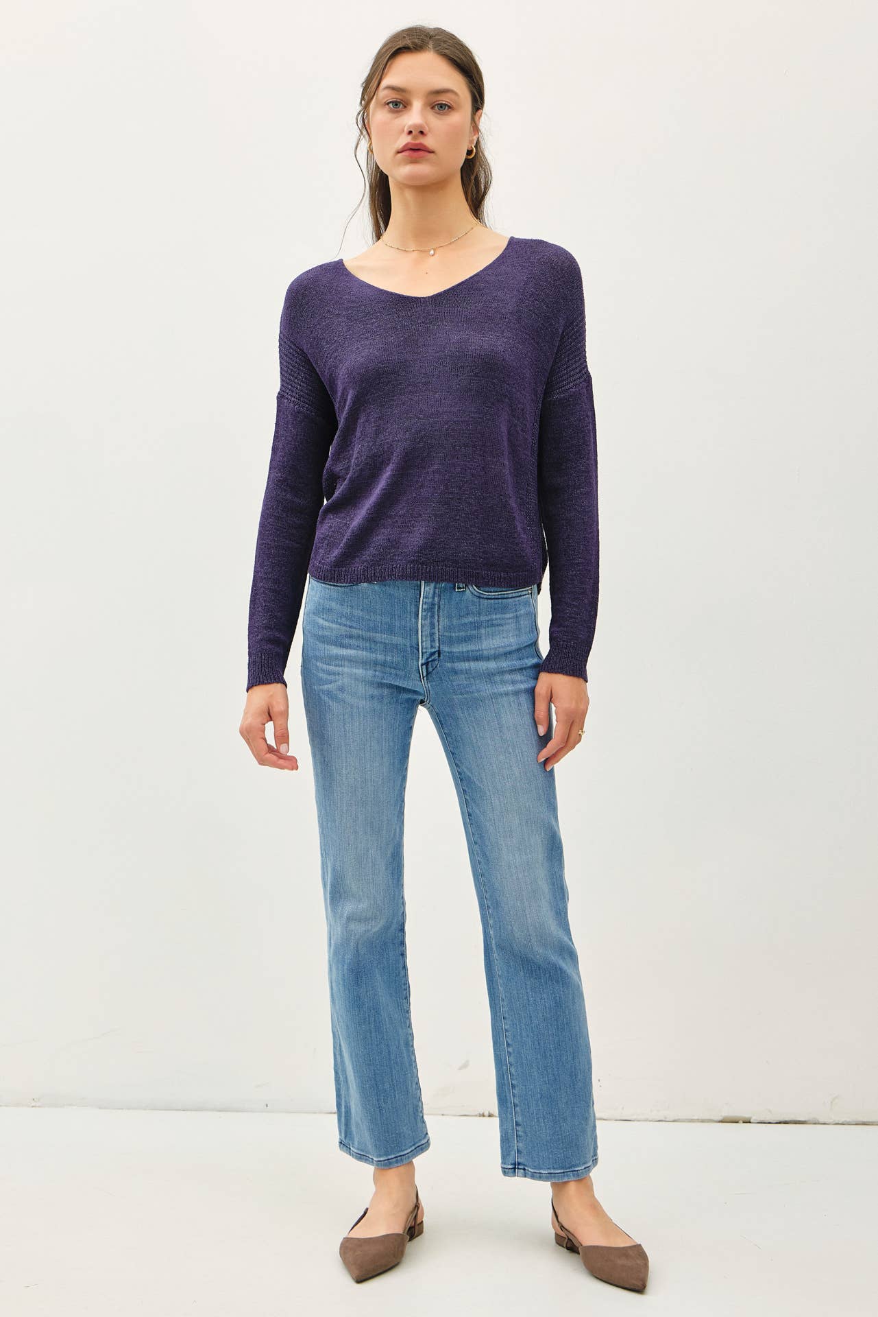 Be Cool - Vente Pull en maille – femme - PULL DÉCONTRACTÉ BREEZY À COL EN V9