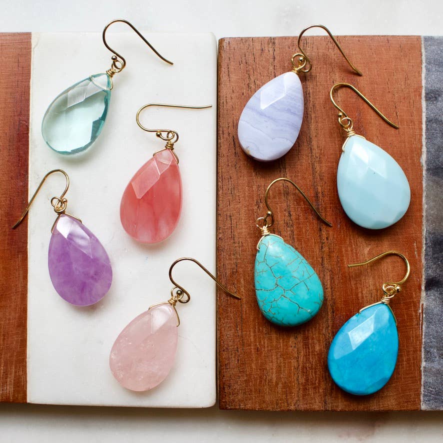 a.v. max - Wholesale Dangle Earrings - Serena Statement Semi Teardrop Earrings28