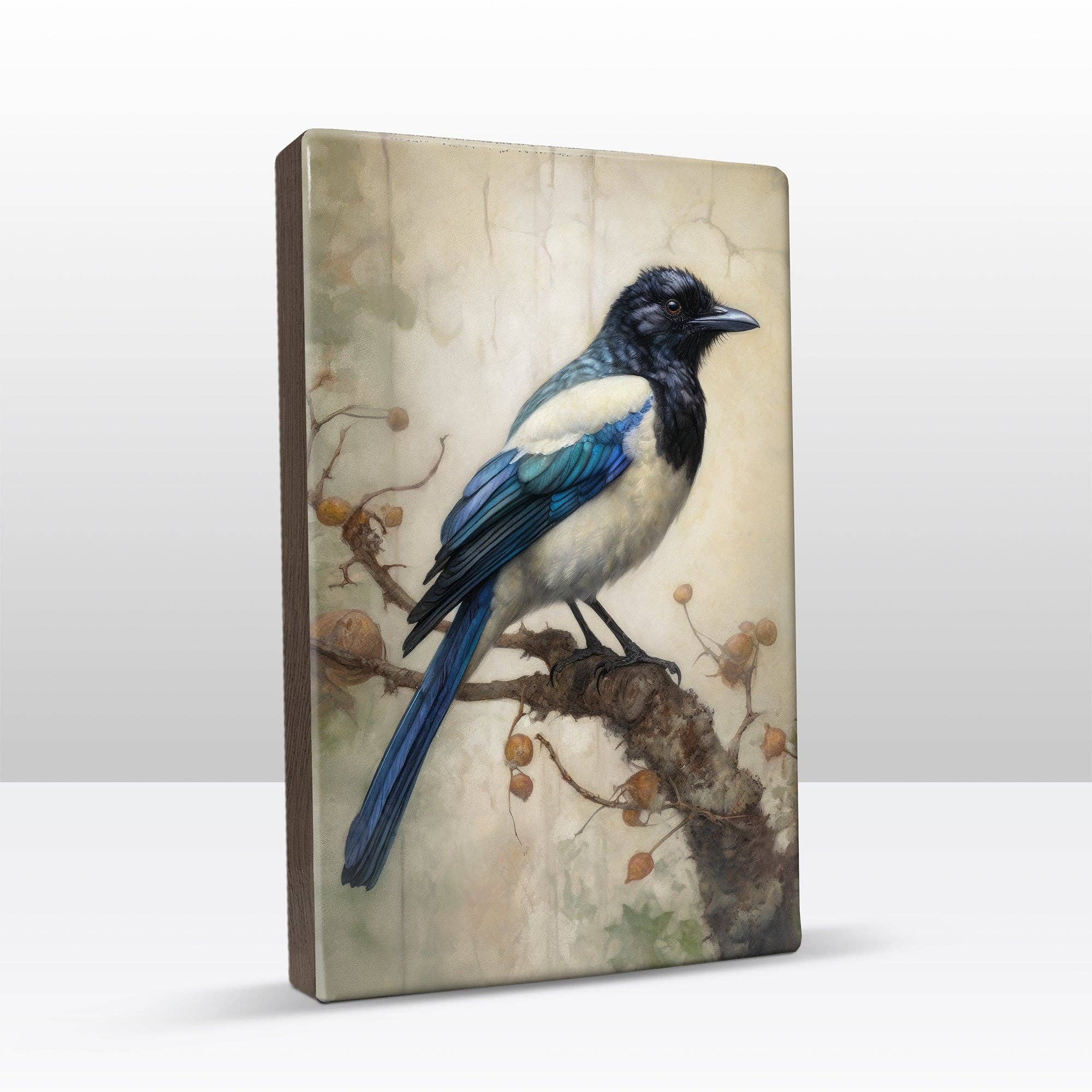 Laqueprint - Venta al por mayor Ilustración - Blue Magpie - Lámina Laqueprint - 19,5 x 30 cm - LP3513