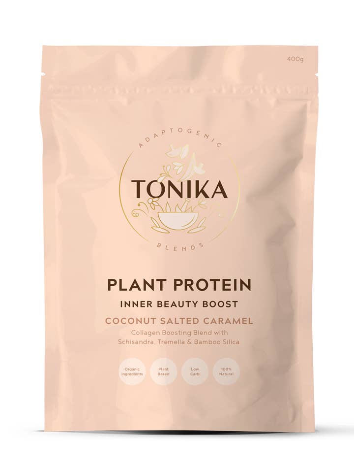 Pflanzliches Proteinpulver — Kokosnuss, gesalzenes Karamell für den Großhandel von Tonika