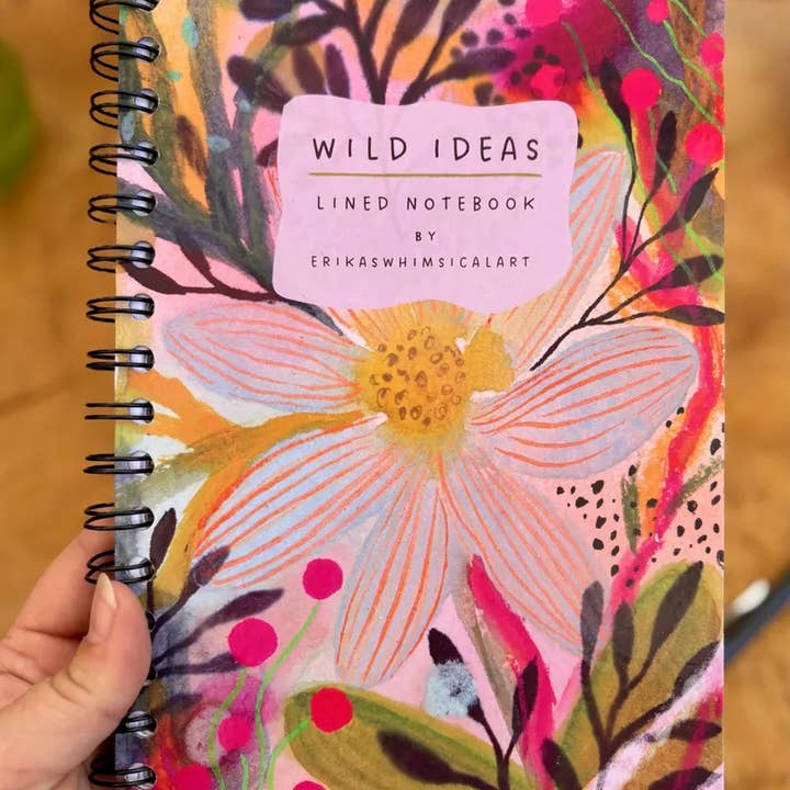 Erika's Whimsical Art – wholesale Notebook – Wild Ideas -A5 Handmade Notebook / Illustrated Journal 9