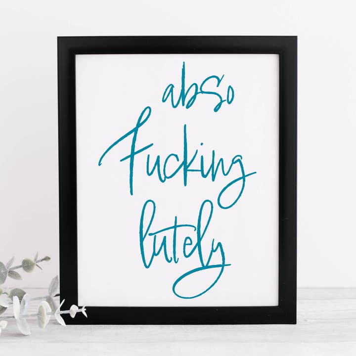 Absolutfickingtiv - Wanddruck für den Großhandel von Wonky Cards