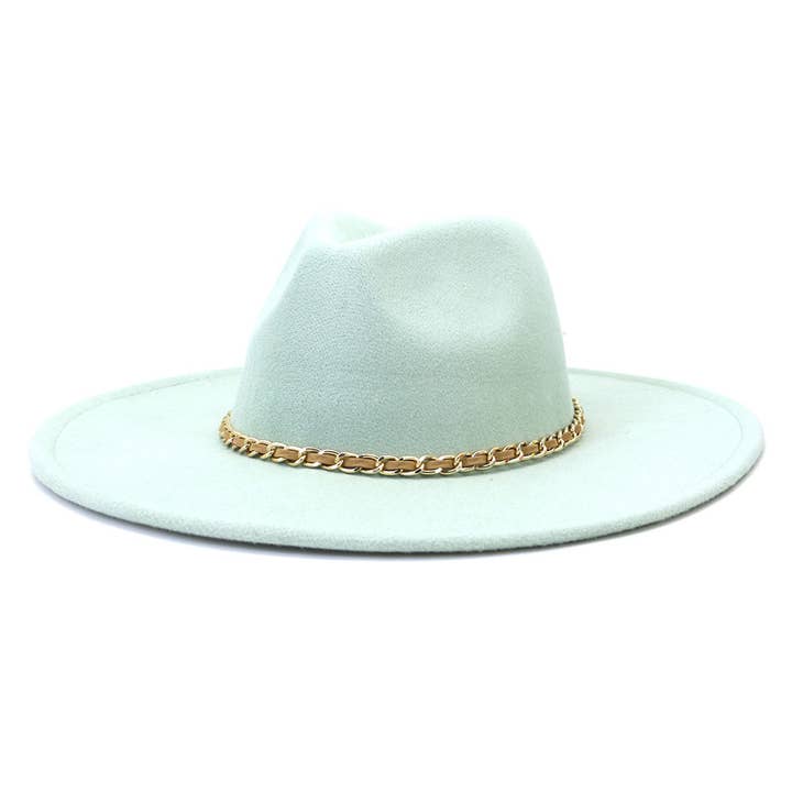 Suzie Q USA - Wholesale Fedora - Women's - Camel Chain Big Brim Peach Heart Top Hat20