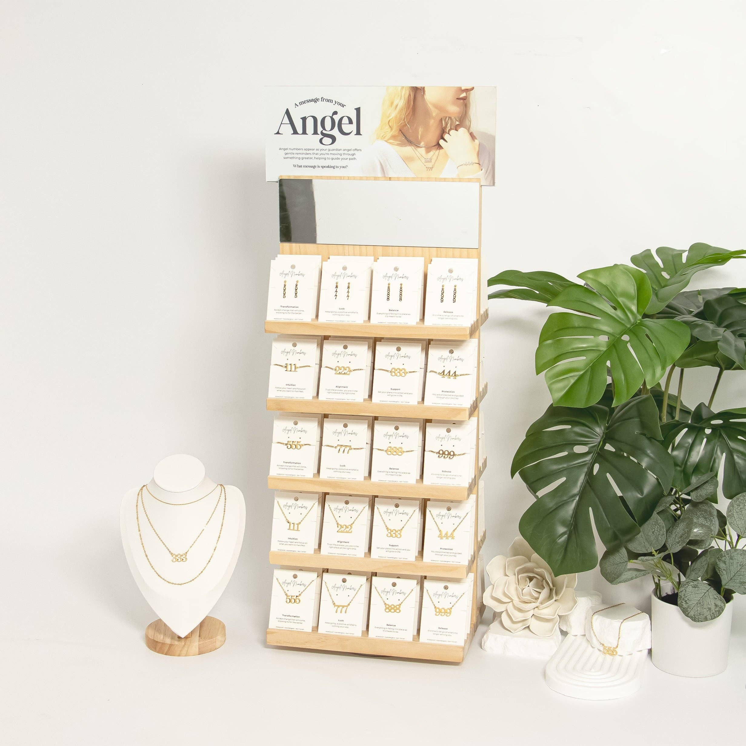 WJW - Venta al por mayor Soportes y estantes de exposición de joyas - Set de exhibición de joyería con números angelicales3