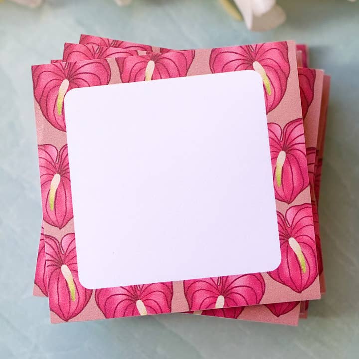 Red Anthurium - Sticky Note for wholesale by Design Jord