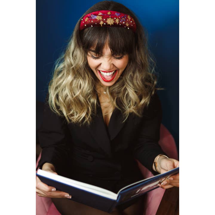 TEJALIK – Bandana - Mulher por atacado – Banda Sherazade Bordeaux2