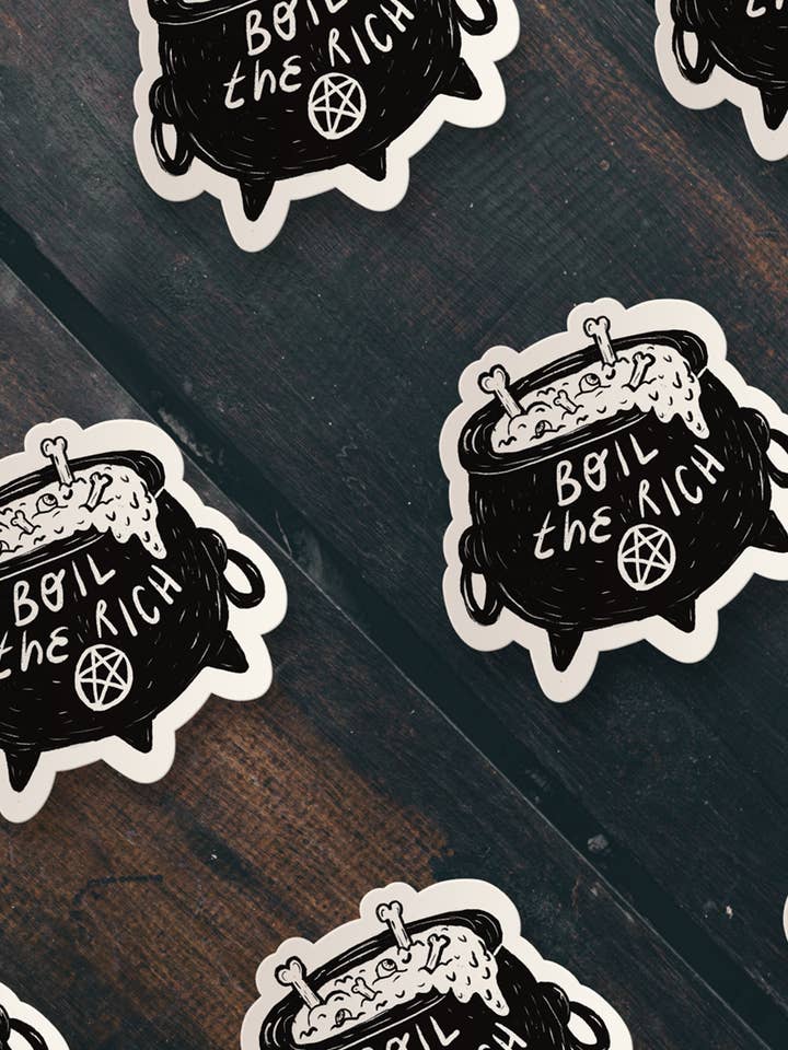 Boil the rich - adesivo for wholesale by Chiaralascura