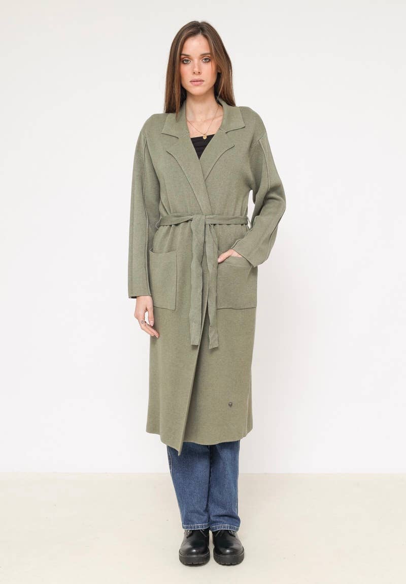 LINEN & COTTON HOUSE - Wholesale Coat - Women's - Classic knitted coat 13103. FALL WINTER CLOTHING17
