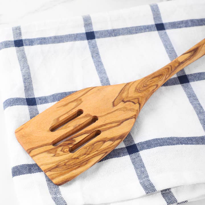Krafts GmbH Olive Wood - Wholesale Spatula/Turner - Handmade Olive Wood Slotted Turner Spatula - Kitchen Utensil3