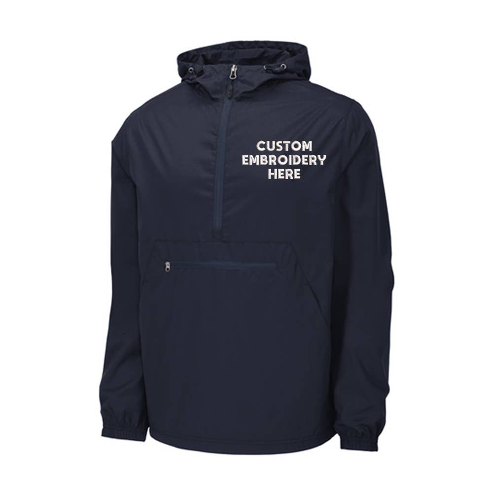 TSS Printing - Wholesale Athletic Jacket - Men's - Men's Embroidered Packable Anorak - Your Logo Embroider6