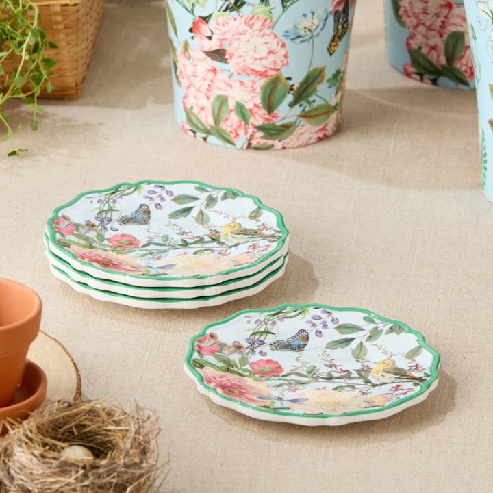 Flora Melamine Set of 4 6in Canape Plates for wholesale by Certified International