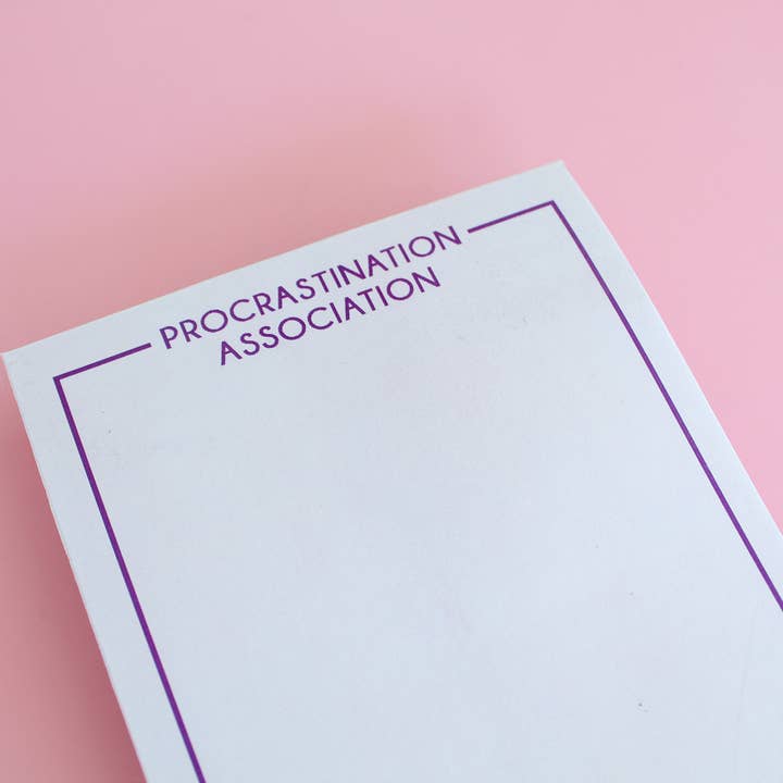 Birdie Mae Designs - Wholesale Notepad - Procrastination Association Notepad | Funny Notepad4