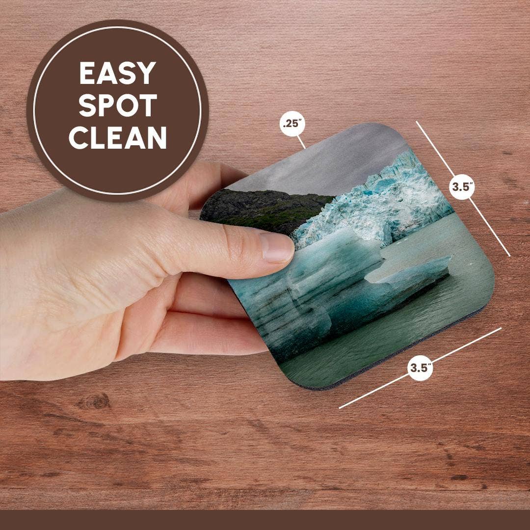 3dRose - Wholesale Onderzetters - 3dRose, IJsbergen van de Margerie-gletsjer smelten langzaam in Glacier Bay., Onderzetter13