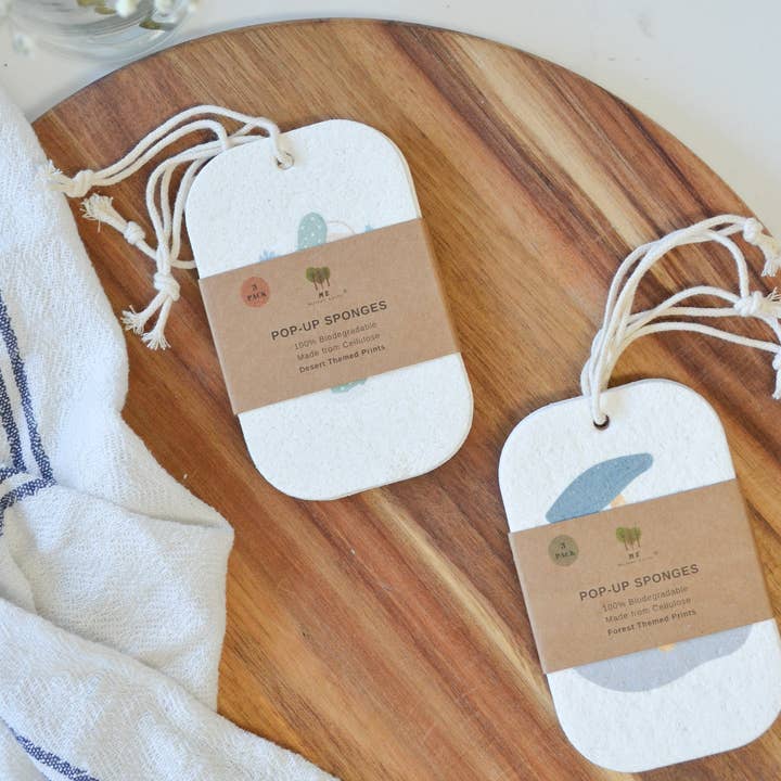 Me Mother Earth - Wholesale Dishcloth - Pop Up Dish Sponges 3-Pack | Compostable + Zero Waste