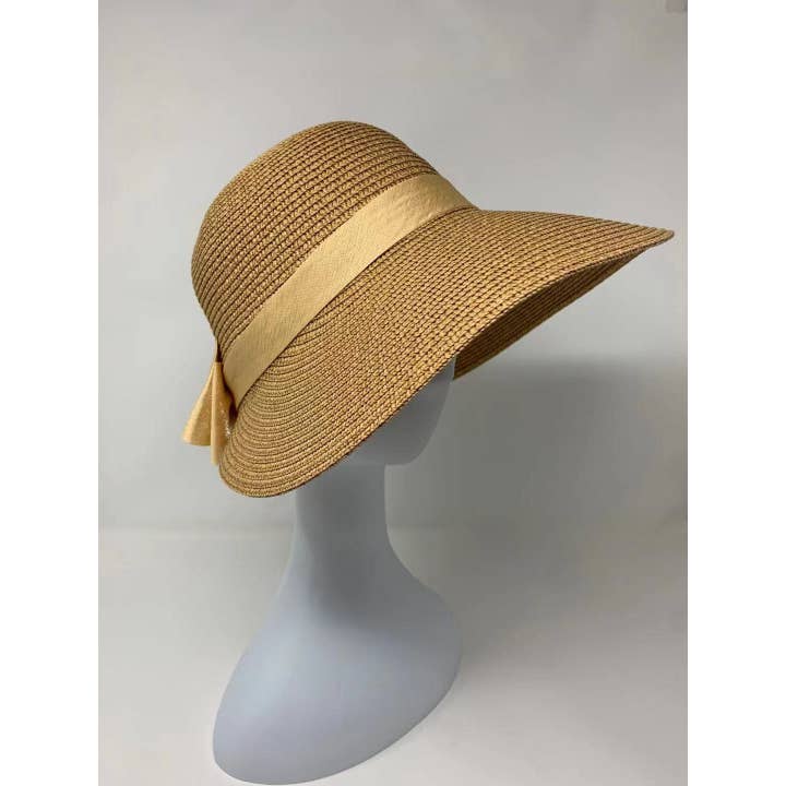 FanakoStudioNYC - Wholesale Straw Hat - Women's - Vintage Style Summer Straw Hat With Bow, Beach Hat With Bow, Sun Visor Hat, Summer Hat With Ribbon, Uv Protection, Fashion Sun Hat7
