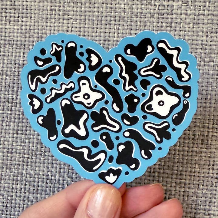 Abstract Heart Sticker - 3" for wholesale by Dandymark