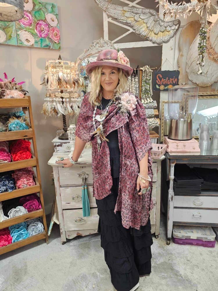 A Rare Bird Shop - Wholesale Kimono - Women's - Sheer Dyed Leopard Kimono4