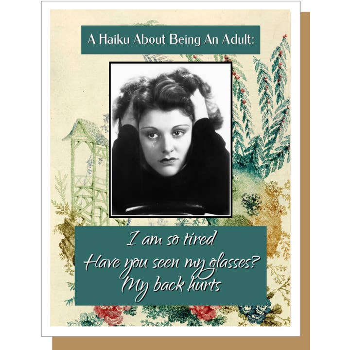 Ümlaut Brooklyn - Vente Cartes d'anniversaire - Carte de vœux d'anniversaire Haiku