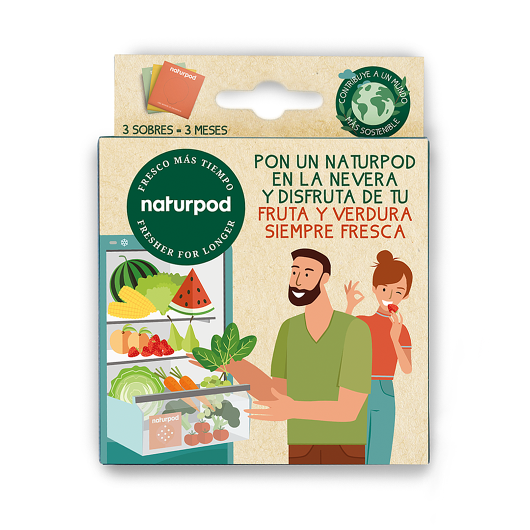 NATURPOD - Wholesale Kitchen Tool/Gadget - ZEROWASTE pack of 3 sachets for fruit and vegetables (3 months)1