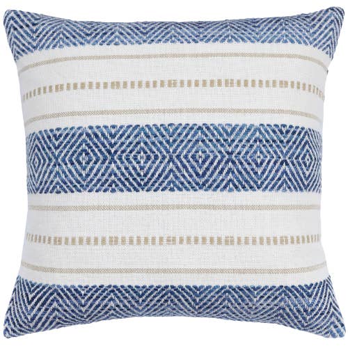 Urbane Hide – Blå Hvid Boho Pudebetræk 45×45 cm for engroshandel hos Urbane Hide