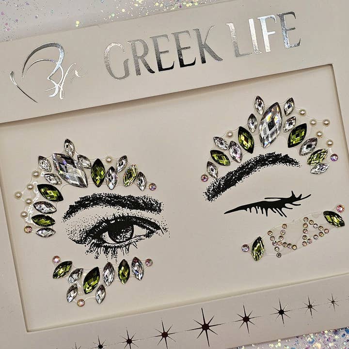 Kappa Delta - Greek Life Face Jewels for wholesale by Butterfly FX