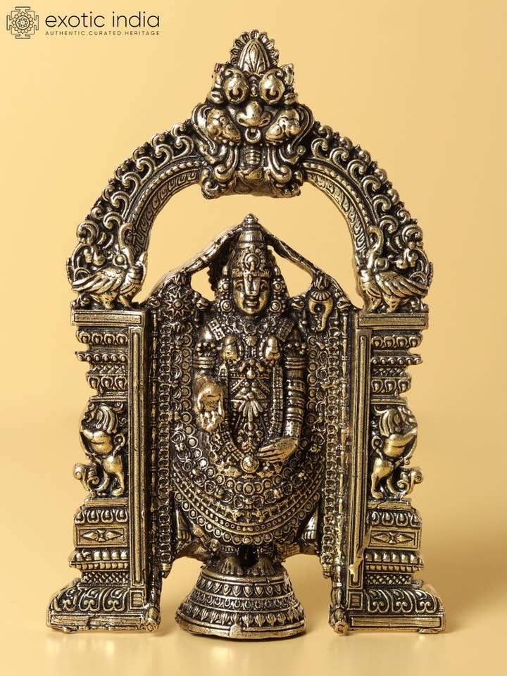 5" Small Fine Quality Tirupati Balaji (Venkateshvara) for wholesale by Exotic India Art