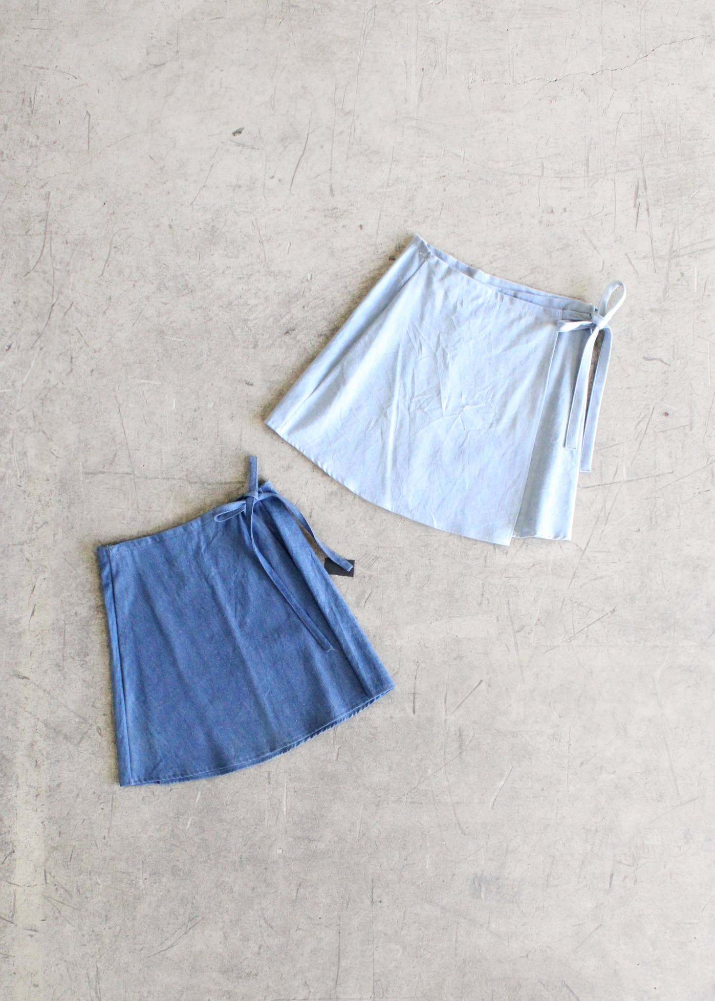 American Recycled Clothing - Wholesale Skirt - Women's - Denim Mini Wrap Skirt Bundle