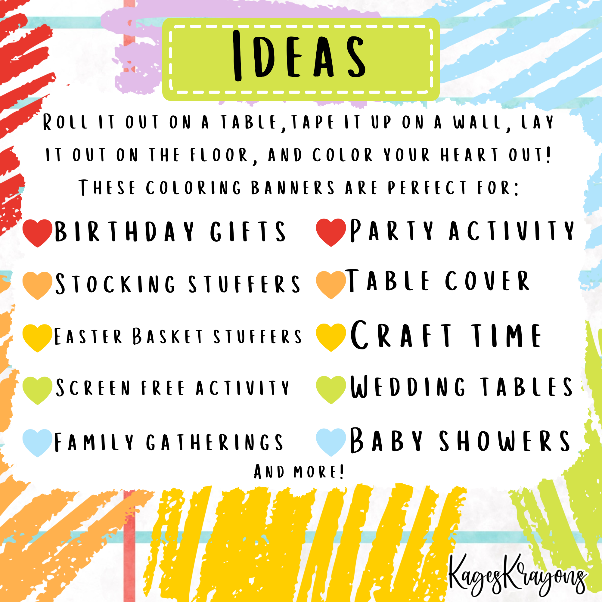 KagesKrayons – wholesale Colouring tablecloth – Child & baby – 6 Foot Easter Coloring Page Banner - Coloring Table Cover4