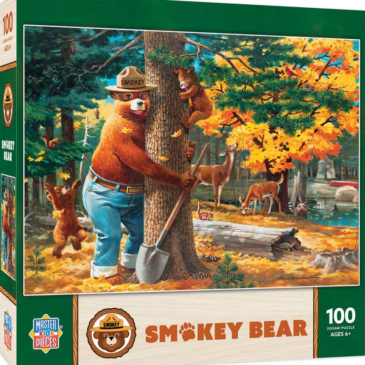 Masterpieces Puzzles - Wholesale Puzzle - Kids - Smokey Bear - 100 Piece Puzzle