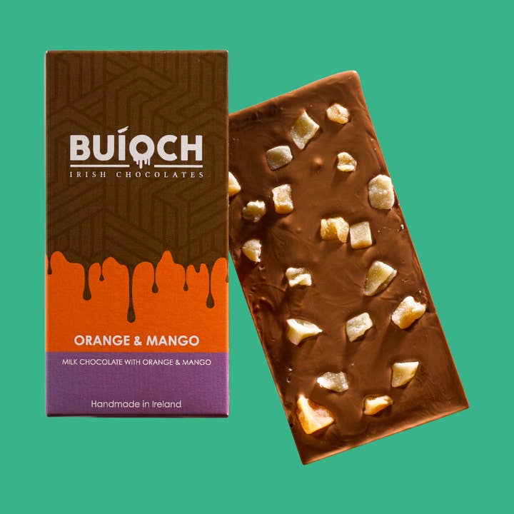 Orange & Mango Bar for wholesale by Buíoch Irish Chocolates
