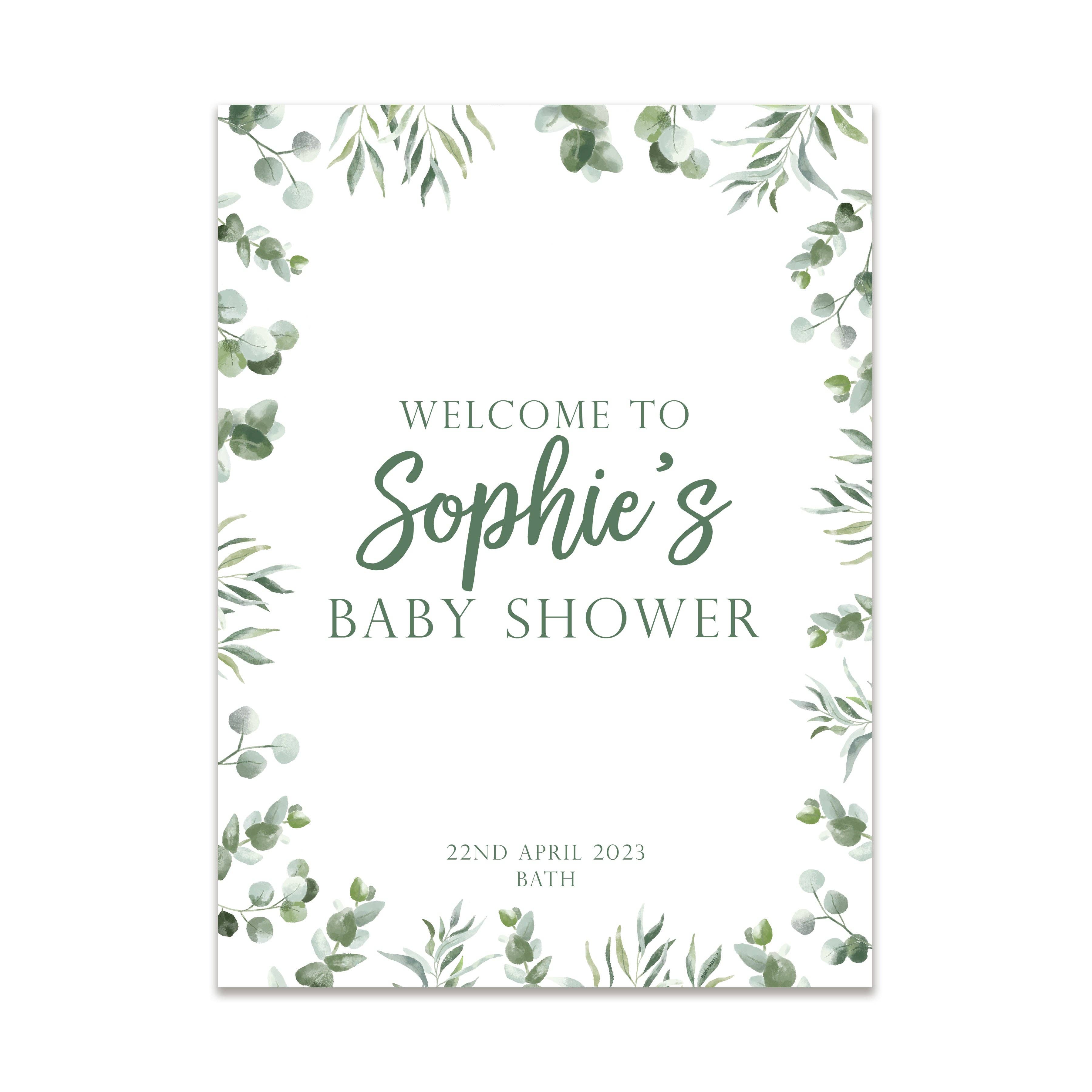 Manta Makes - Wholesale Sign - Eucalyptus Baby Shower Sign9