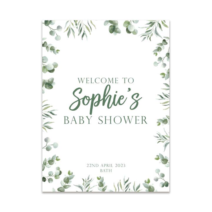 Manta Makes - Wholesale Sign - Eucalyptus Baby Shower Sign9