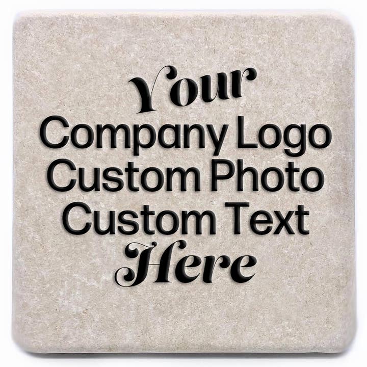 "Your Logo" or Custom Printed Photo Stone Magnet for wholesale by Noomoon