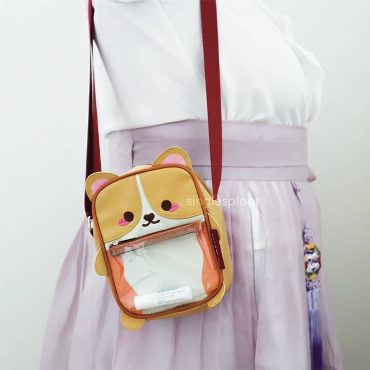 Single Sploot - Wholesale Crossbody Bag - Women's - Corgi Crossbody Mini Ita Bag
