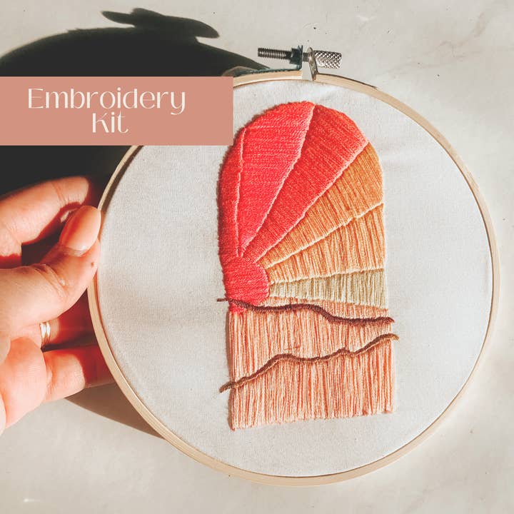 Indstilling Sunset Broderi Kit - Begynder Broderi for engroshandel hos Sunday Mornings Shop LLC