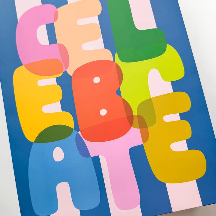 KANDS.CO – wholesale Gift bag – Rainbow Lettered Celebrate Gift Bag1