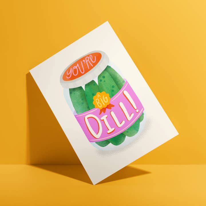 Ana Peake – wholesale Graduation card – You're a Big Dill Greeting Card2