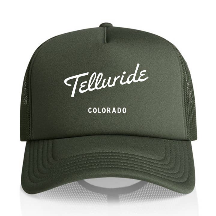 Endless August Supply Co. - Wholesale Trucker Hat - Unisex - Custom Script City Trucker Hat | Name Drop Hat | Local Hat1