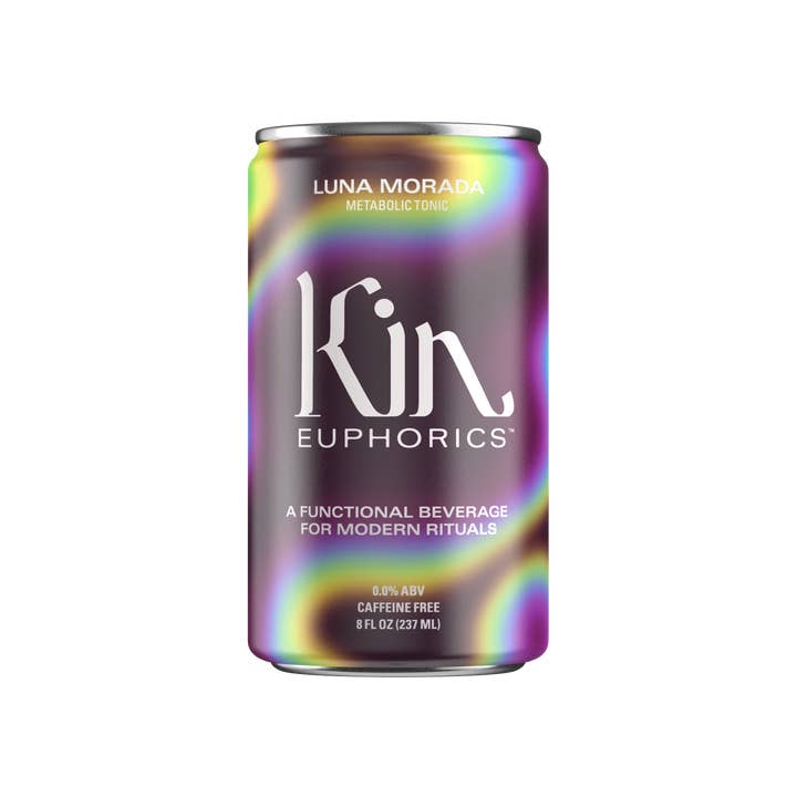 Kin Euphorics - Wholesale Non-Alcoholic Aperitif/Mocktail - Luna Morada: Loose Can Case (24 Total Cans Per Case)