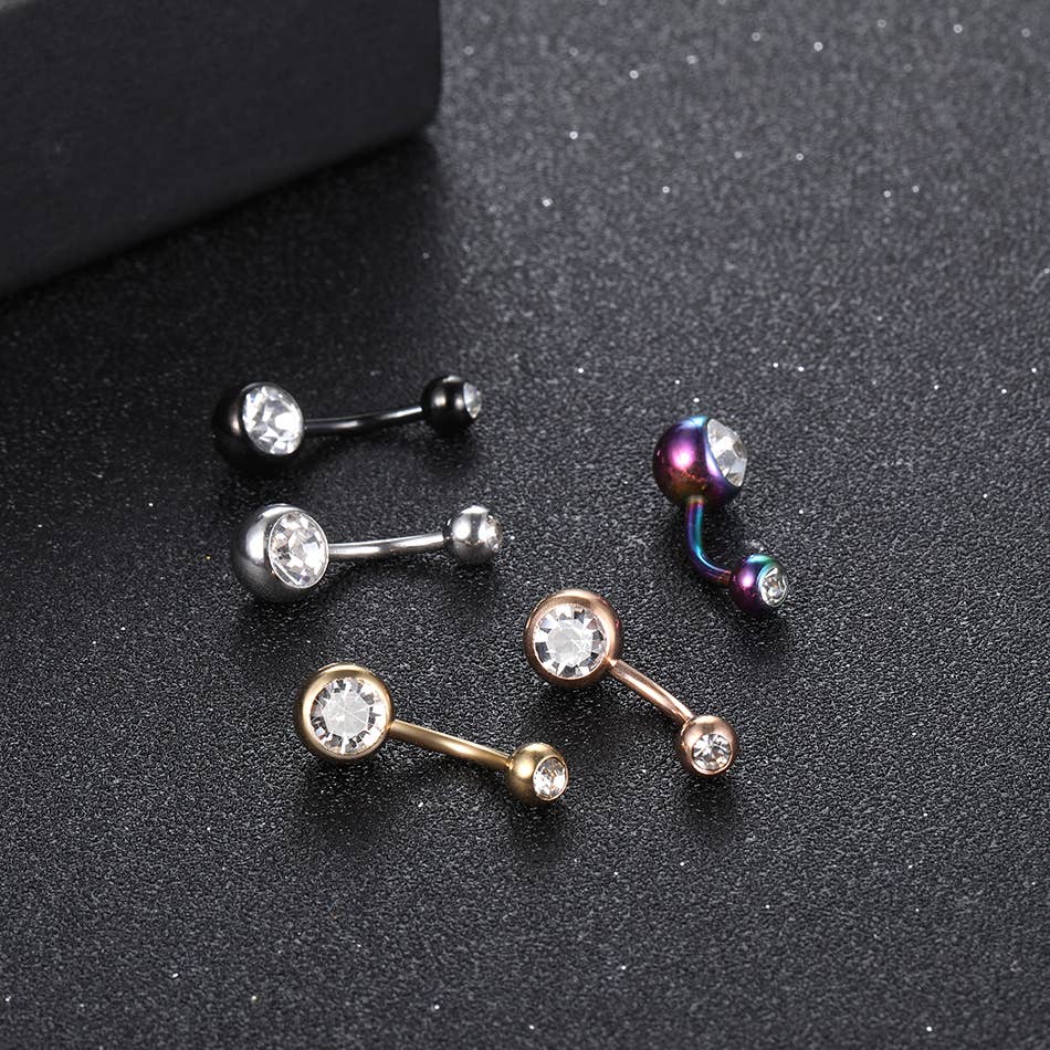 Gemscape UK - Wholesale Single Earring - Simple Piercing Jewellery: Body Piercing with rhinestones22
