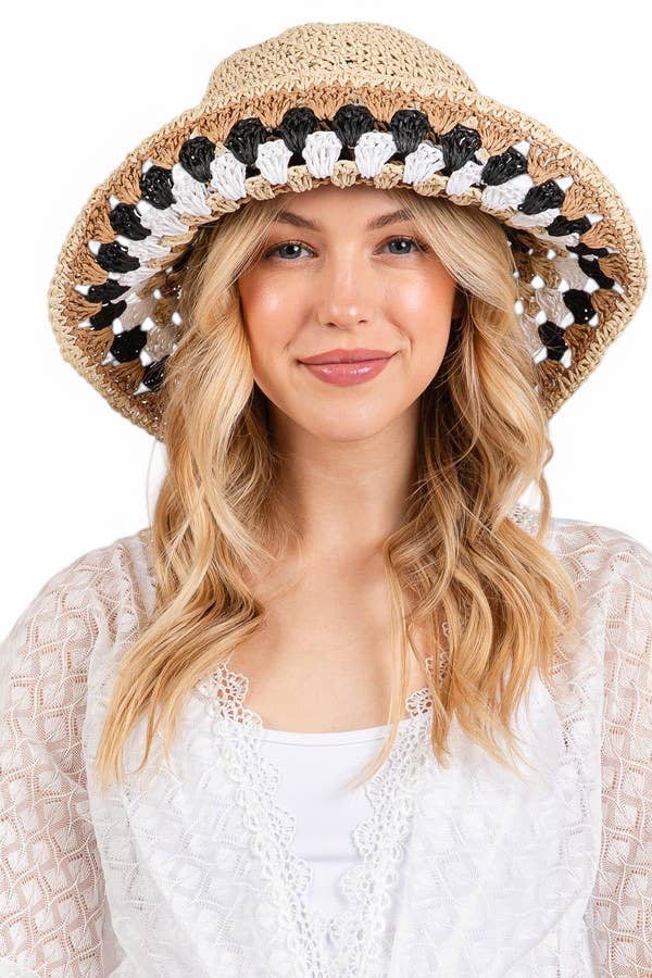 Artini Accessories - Wholesale Bucket Hat - Women's - Pattern Crochet Bucket Hat5