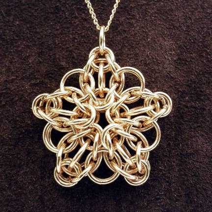 Dave Cain Fine Jewelry - Wholesale Pendant/Charm Necklace - Celtic Star Chainmail Pendant - Small
