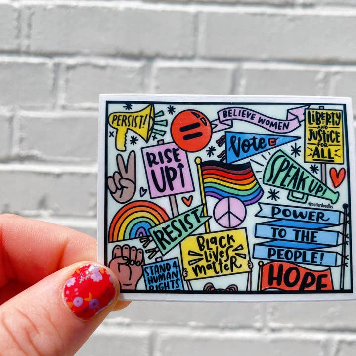 NatterDoodle - Wholesale Sticker - Your Voice Has Power Activism Protest Sticker